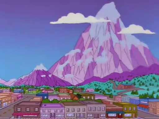 a small mountain, and a big mountain